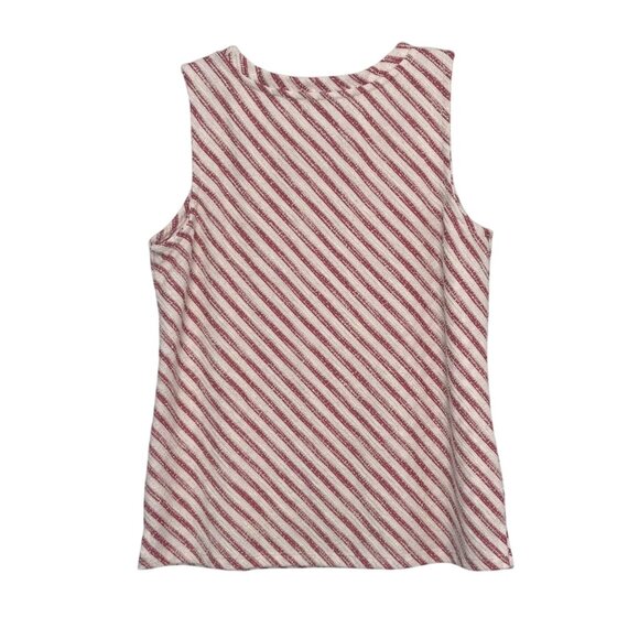 Liz Claiborne Sleeveless Tank Top Womens Medium Red White New WOT Summer - Picture 2 of 6
